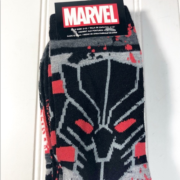 Marvel Accessories Mens Marvel Black Panther Socks 2 Pair Size 63